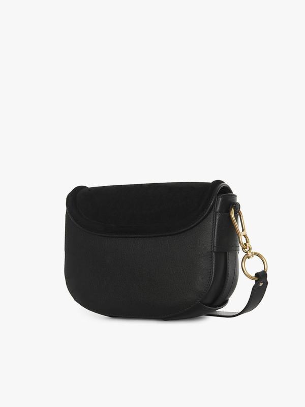 Chloé Bandolera Mujer Mara Negras Suede,Cowhide QIWC97456